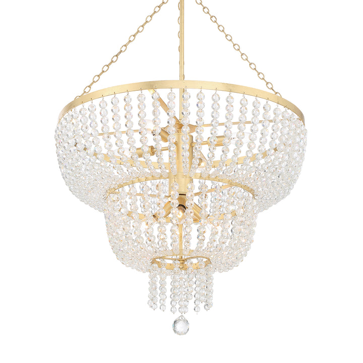 Crystorama Rylee 8 Light Antique Gold Chandelier