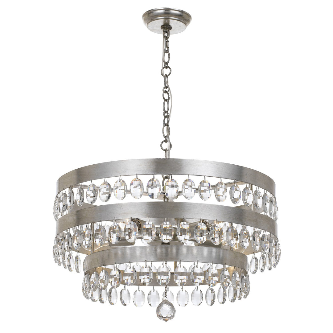 Perla 5 Light Antique Gold Chandelier