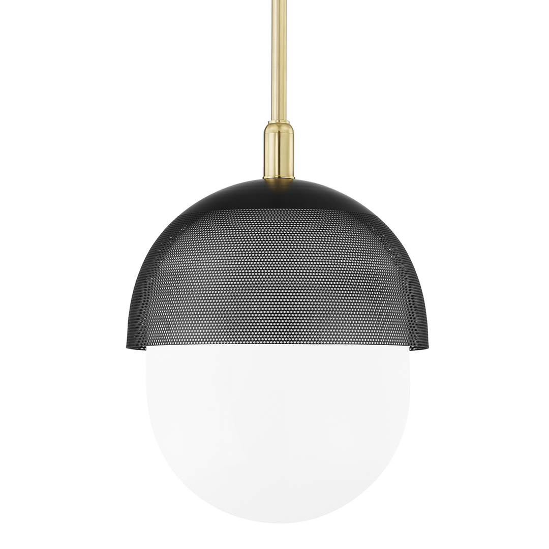 Nyack 1 Light Large Pendant - Aged Brass/Black