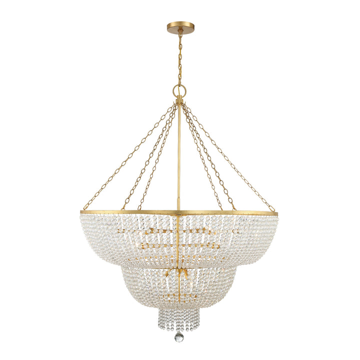 Rylee 15 Light Antique Gold Chandelier