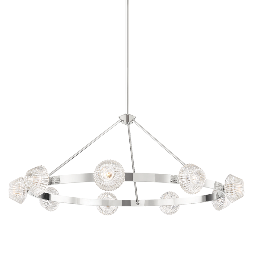 Barclay 9 Light Chandelier - Polished Nickel