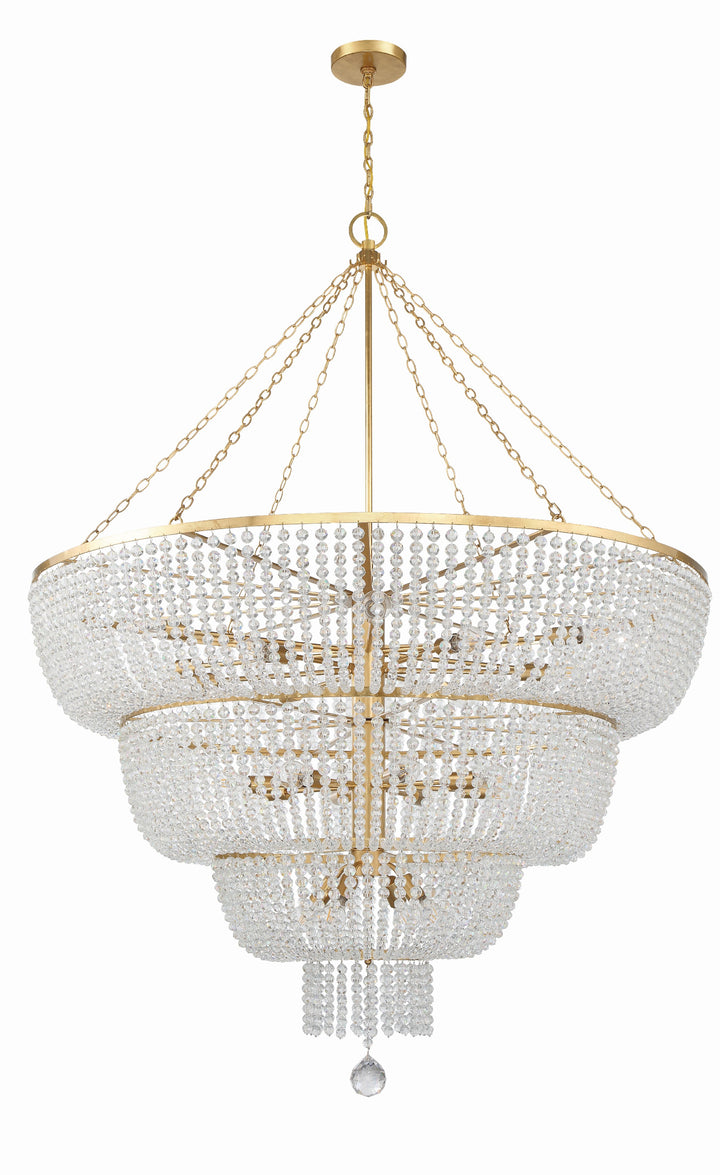 Crystorama Rylee 24 Light Antique Gold Chandelier