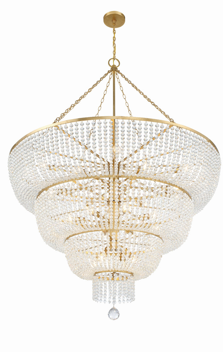 Crystorama Rylee 24 Light Antique Gold Chandelier