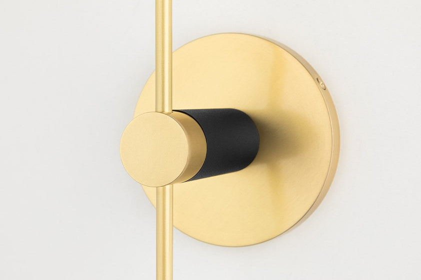 Astrid Wall Sconce - Aged Brass/Dusk Black