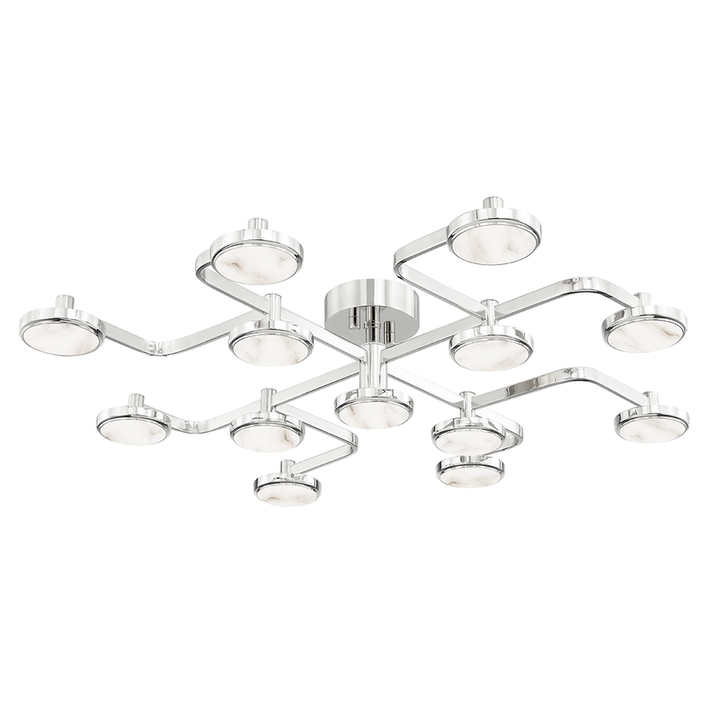 Meander Semi Flush - Polished Nickel