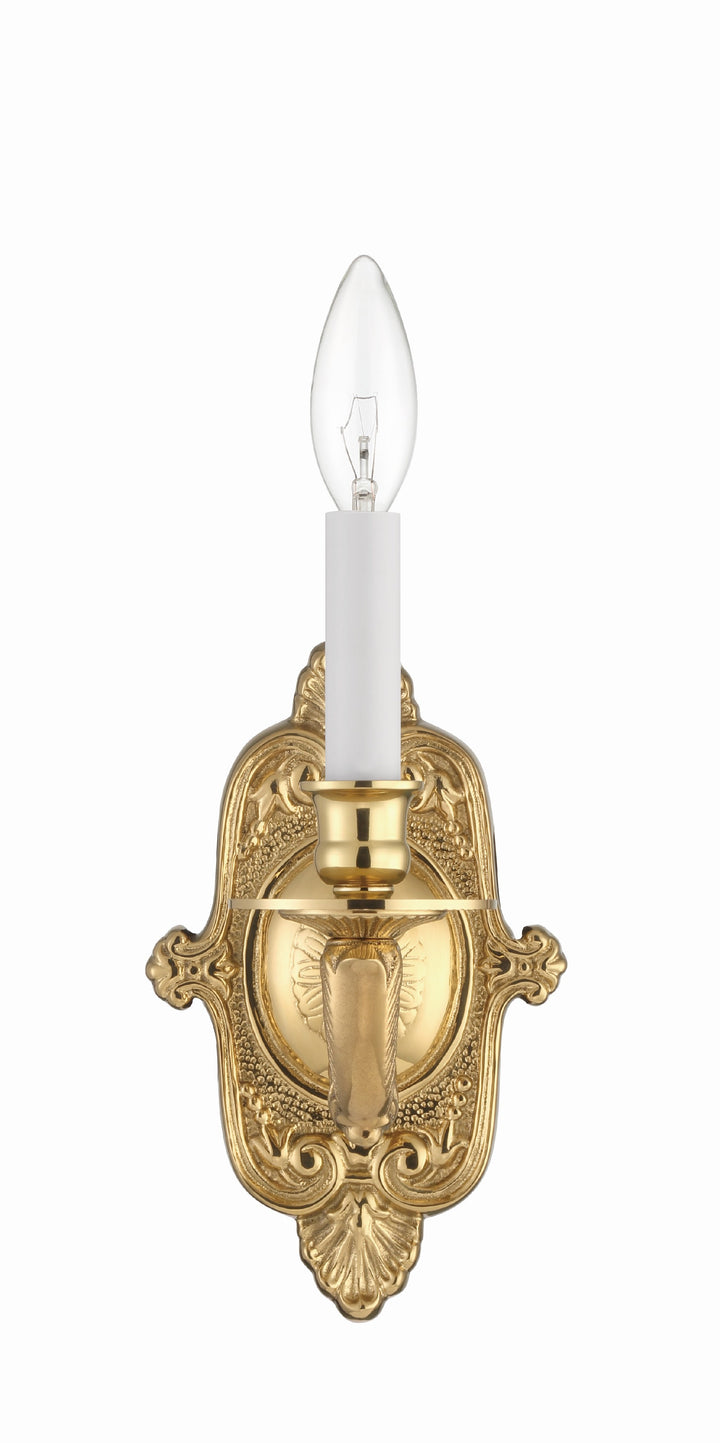 Crystorama Crystorama 1 Light Polished Brass Cast Sconce