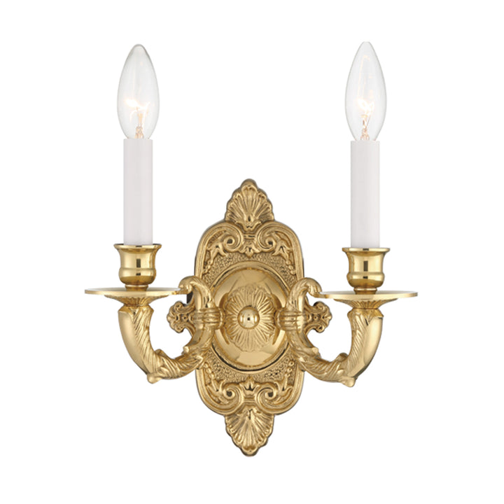 Crystorama Crystorama 2 Light Polished Brass Cast Sconce