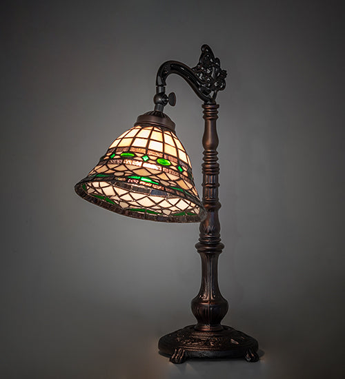 20" High Tiffany Roman Bridge Arm Table Lamp