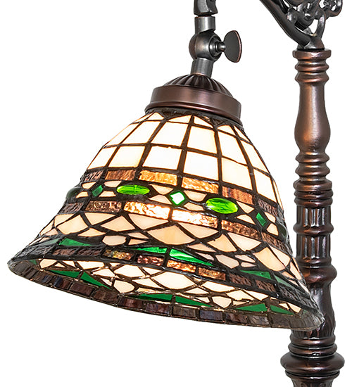 20" High Tiffany Roman Bridge Arm Table Lamp