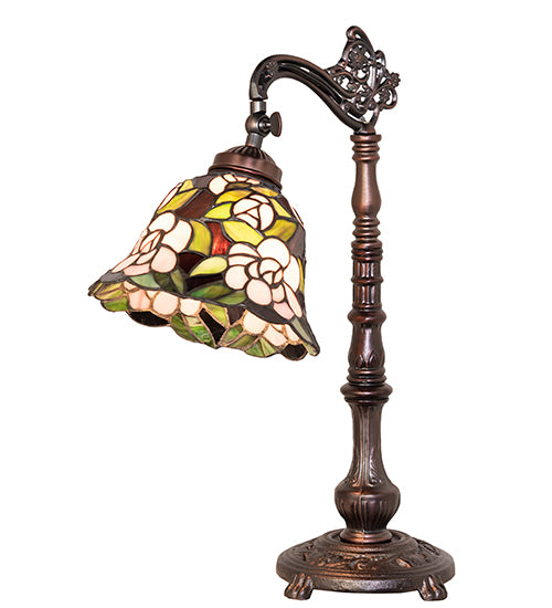 20" High Begonia Bridge Arm Table Lamp