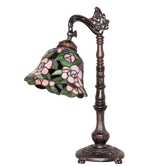 20" High Begonia Bridge Arm Table Lamp