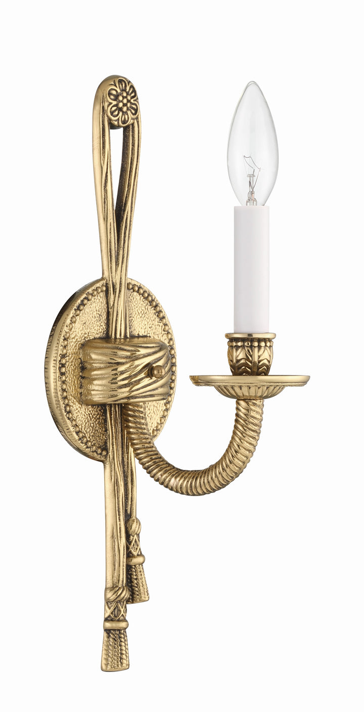 Crystorama Crystorama 1 Light Olde Brass Cast Sconce