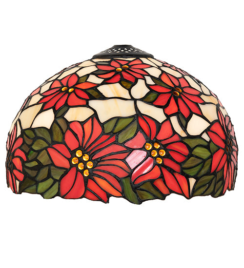 12" Wide Poinsettia Shade