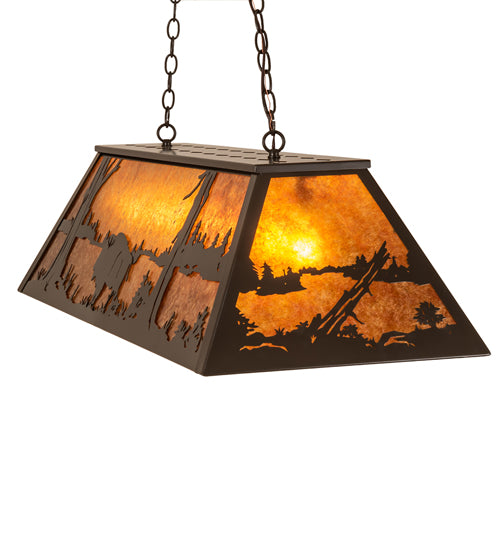 48"L Buffalo Oblong Pendant