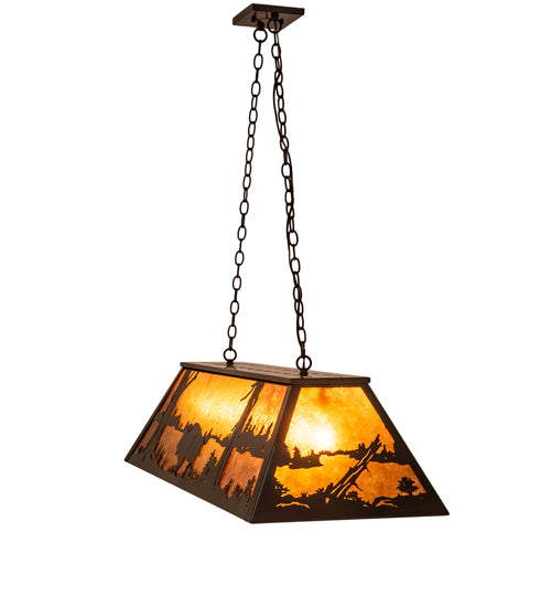 48"L Buffalo Oblong Pendant