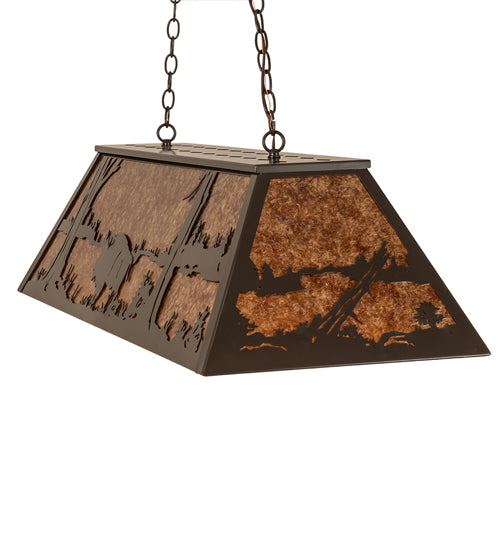 48"L Buffalo Oblong Pendant