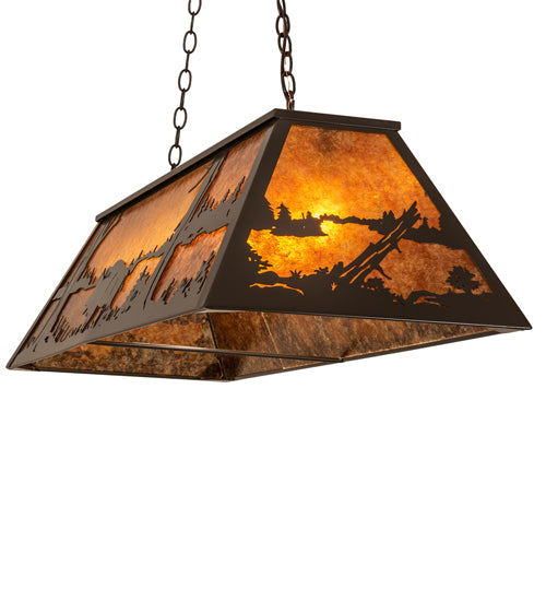 48"L Buffalo Oblong Pendant