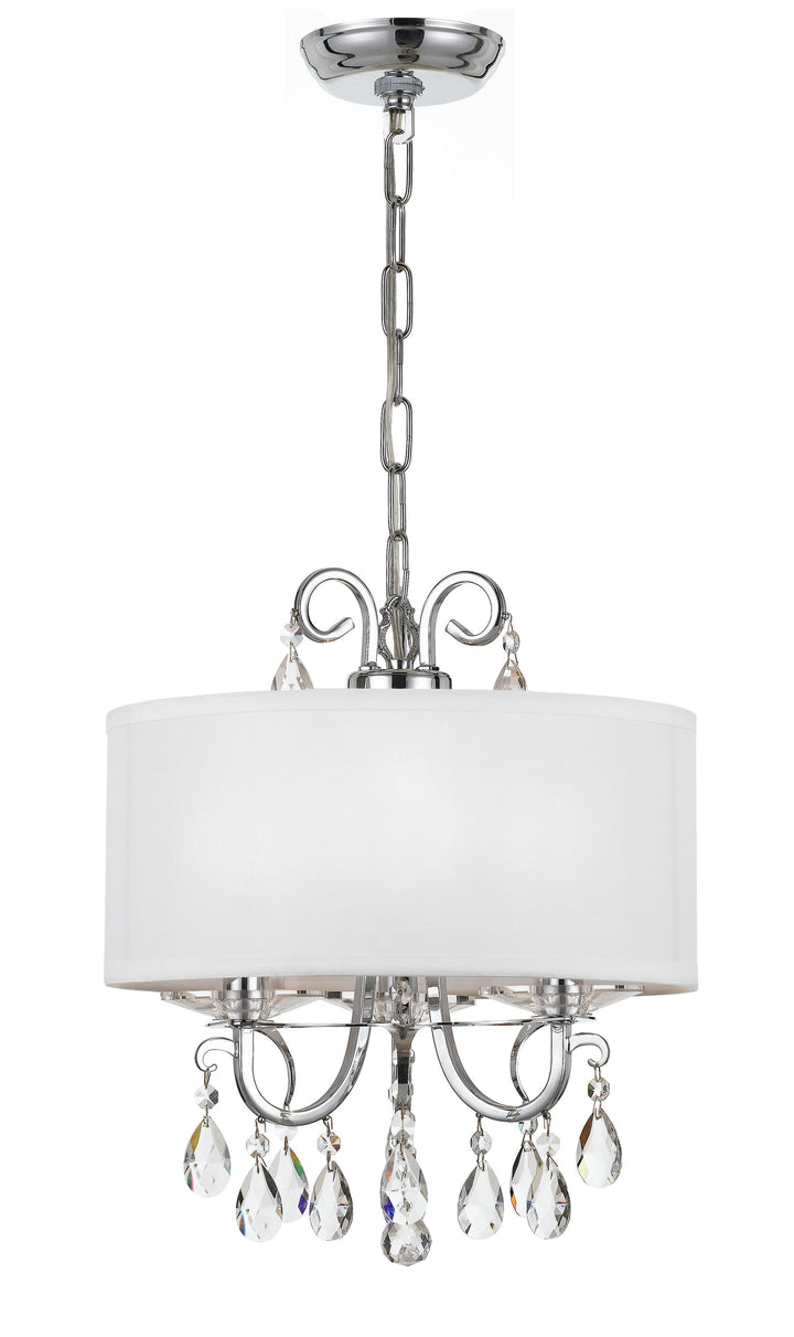 Crystorama Othello 3 Light Matte Black Mini Chandelier