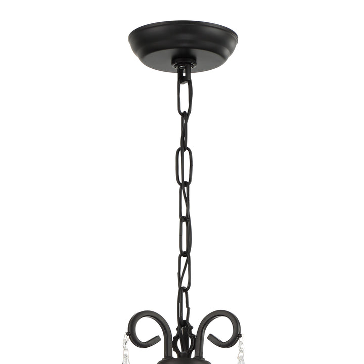 Crystorama Othello 3 Light Matte Black Mini Chandelier