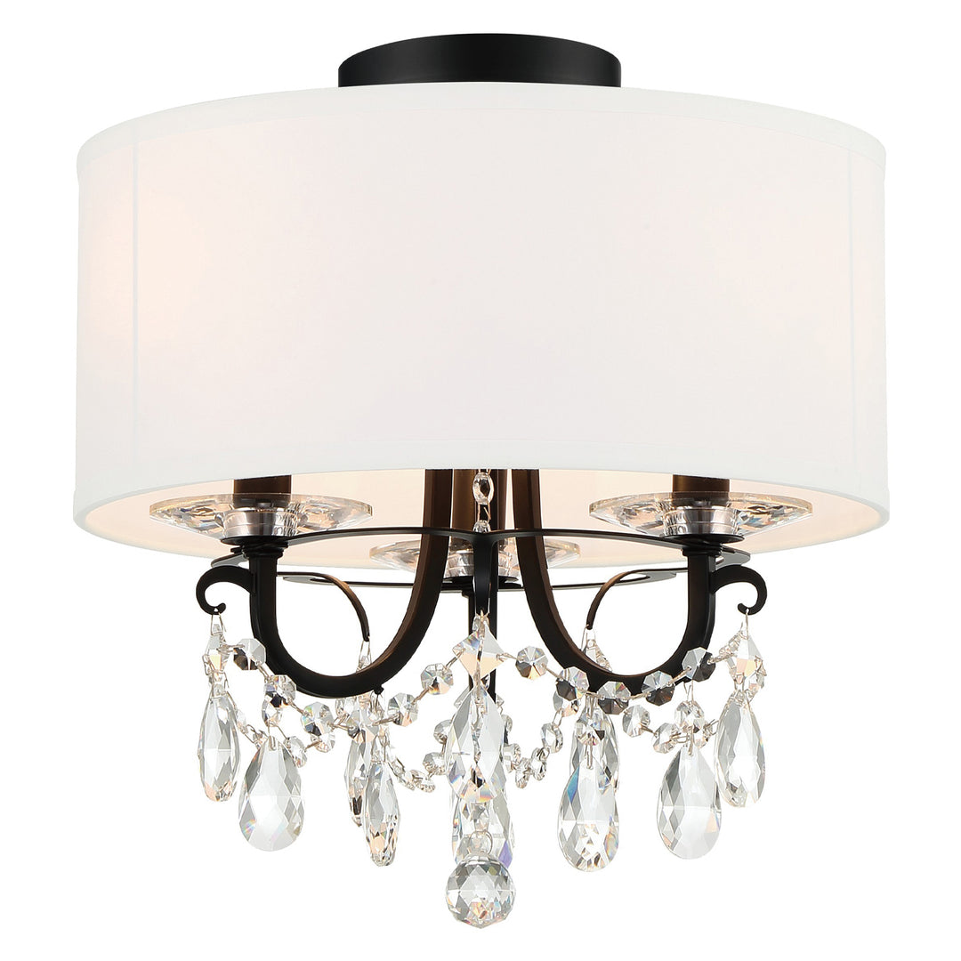 Othello 3 Light Matte Black Mini Chandelier