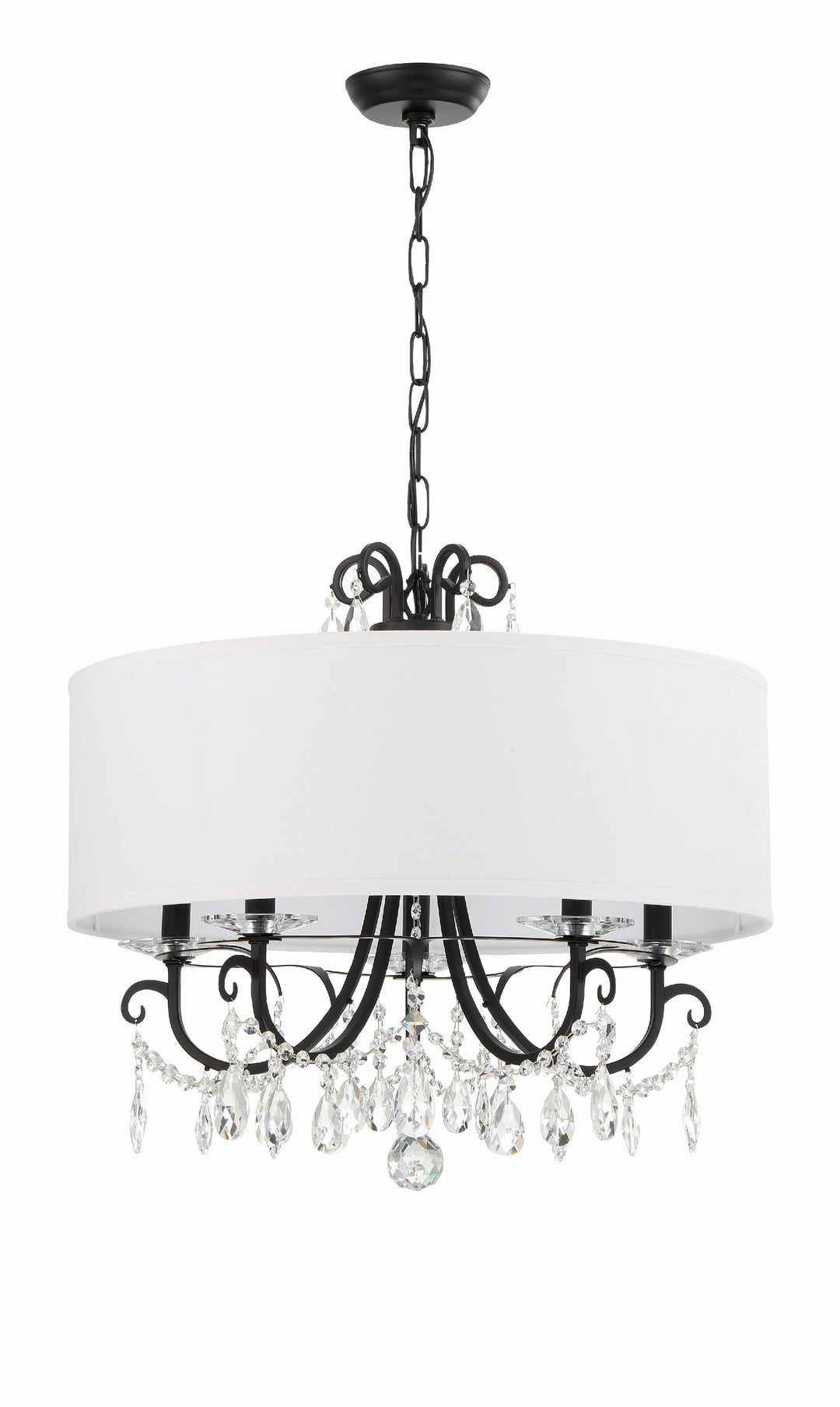 Crystorama Othello 5 Light Matte Black Chandelier