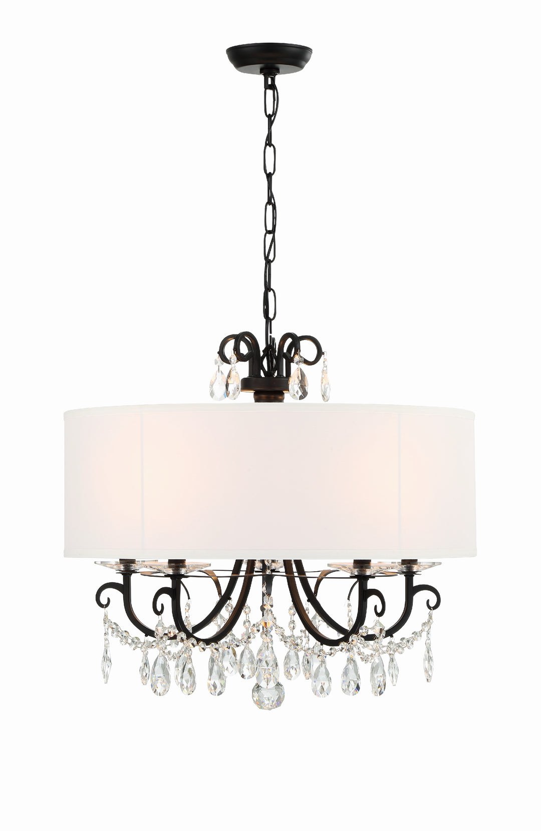 Crystorama Othello 5 Light Matte Black Chandelier