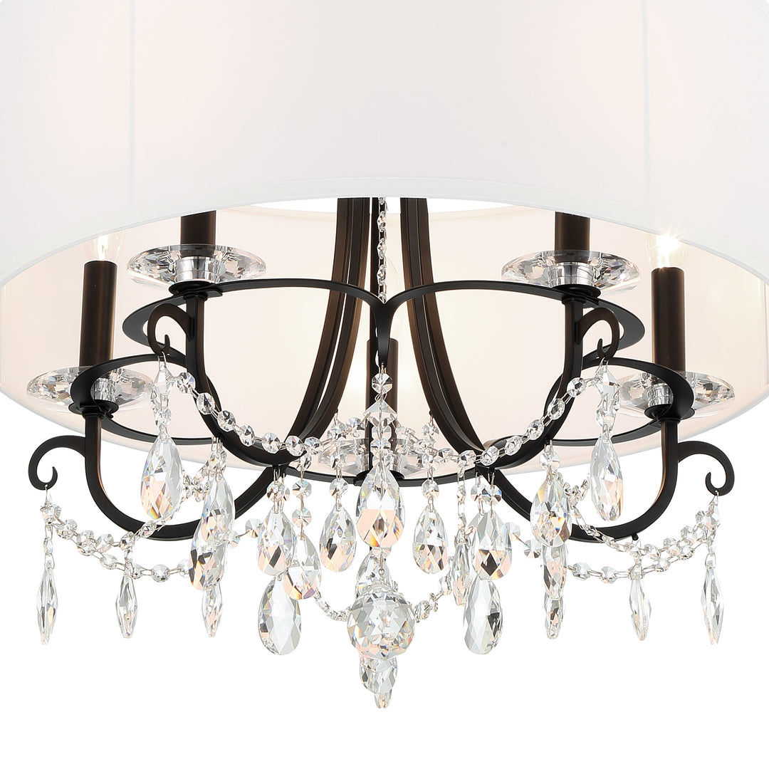 Crystorama Othello 5 Light Matte Black Chandelier