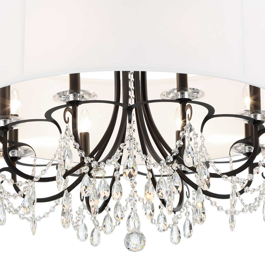 Crystorama Othello 8 Light Matte Black Chandelier