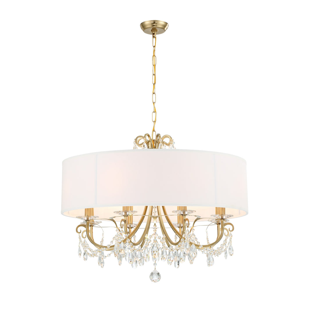 Crystorama Othello 8 Light Matte Black Chandelier