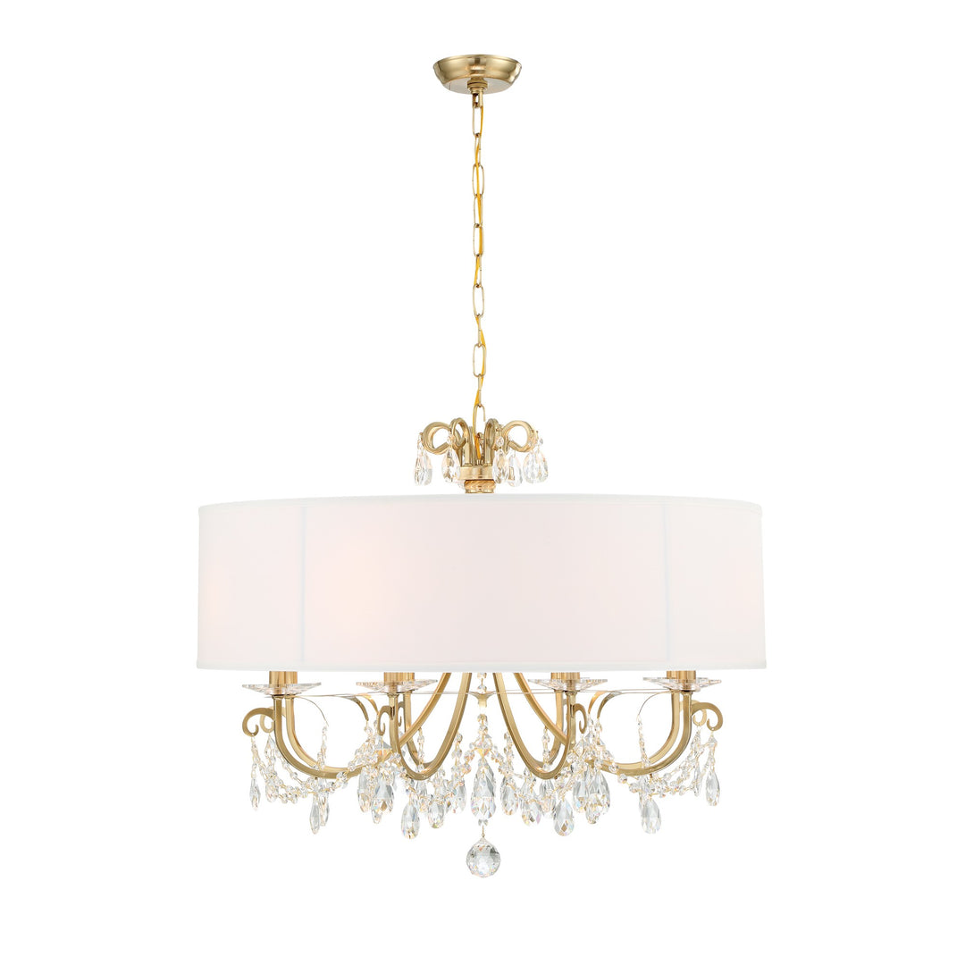 Crystorama Othello 8 Light Matte Black Chandelier