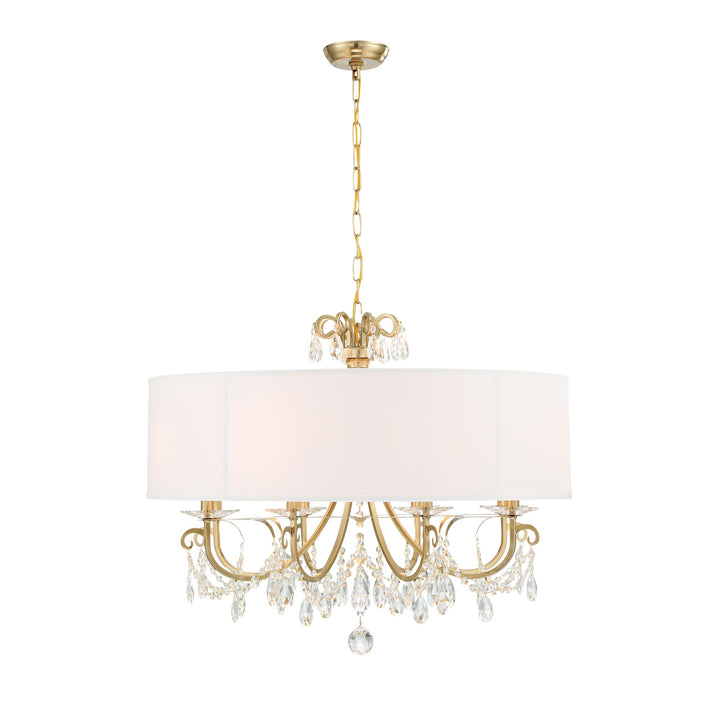 Crystorama Othello 8 Light Matte Black Chandelier