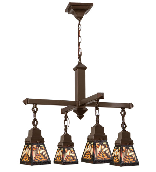 26"W Nuevo Mission 4 Lt Chandelier