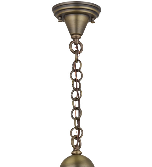 6"W Antique Brass 1 Lt Pendant Hardware