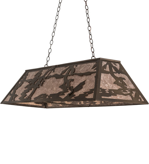 48"L Fly Fishing Creek Oblong Pendant