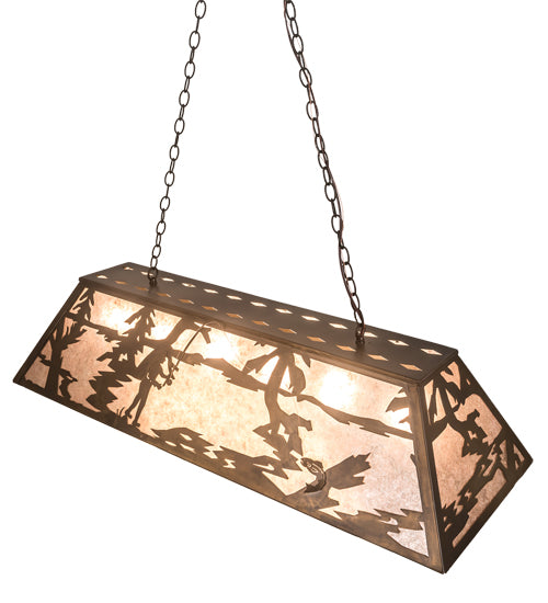 48"L Fly Fishing Creek Oblong Pendant