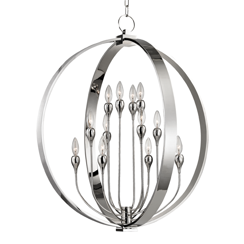 Dresden Chandelier 35" - Polished Nickel