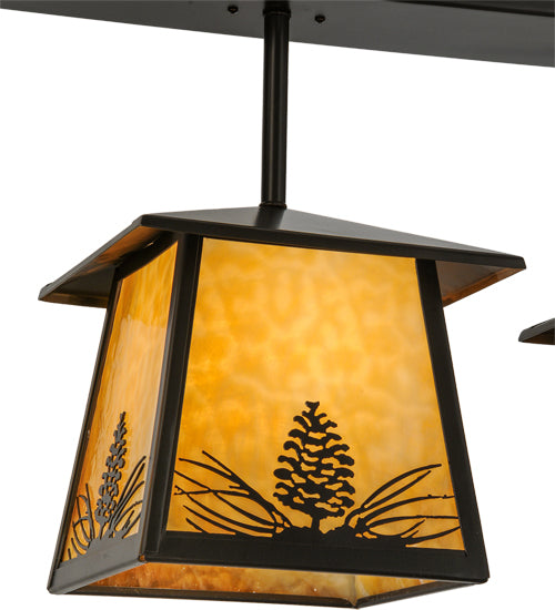 48"L Stillwater Mountain Pine 3 Lt Island Pendant