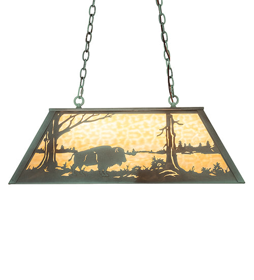 33" Long Buffalo Oblong Pendant