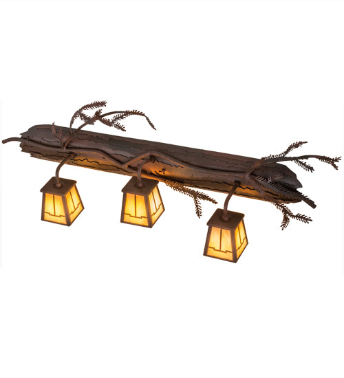 38"W Pine Branch Valley View 3 Lt Vanity Light