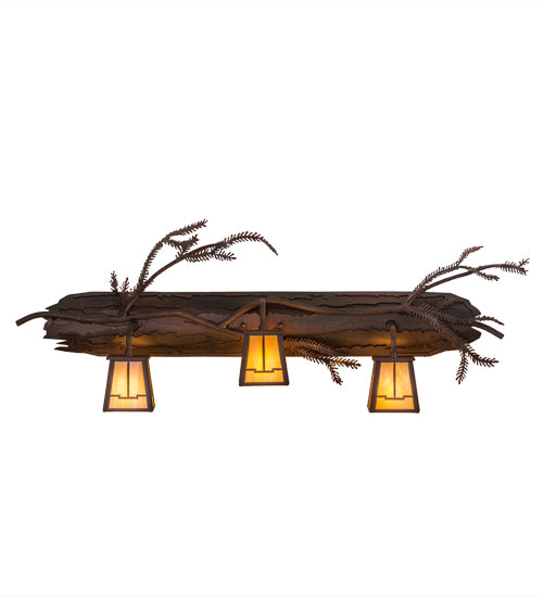 38"W Pine Branch Valley View 3 Lt Vanity Light