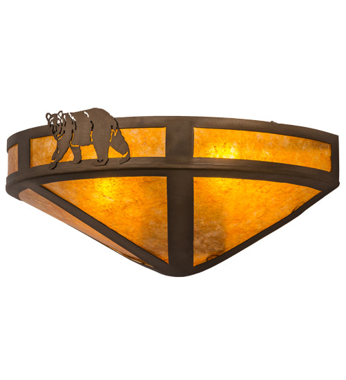 16" Wide Lone Bear Wall Sconce