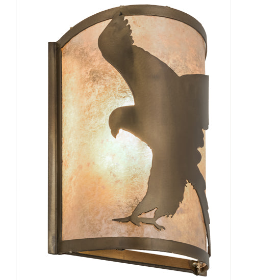 8"W Flying Hawk Left Wall Sconce