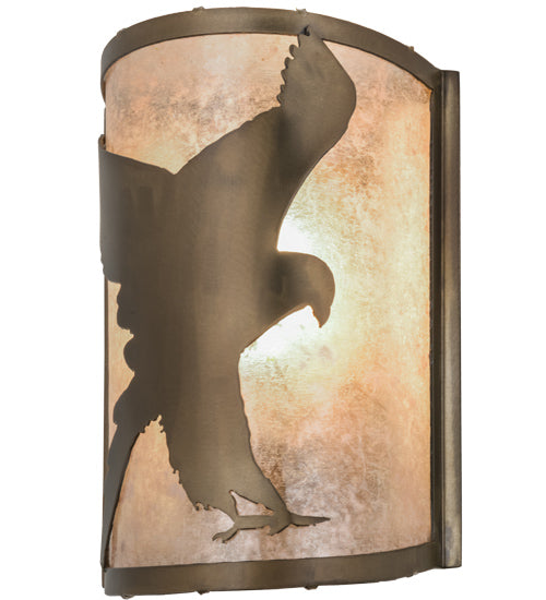 8"W Flying Hawk Right Wall Sconce