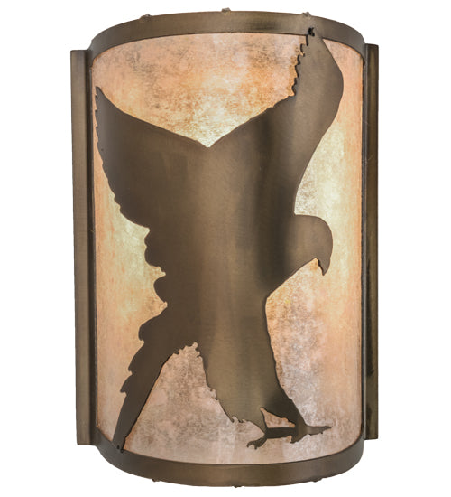 8"W Flying Hawk Right Wall Sconce