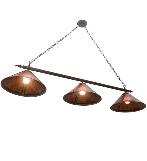 60" Long Sutter 3 Light Island Pendant