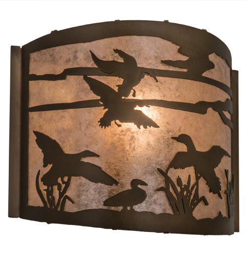 12"W Ducks In Flight Wall Sconce