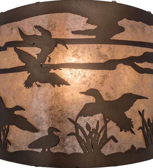 12"W Ducks In Flight Wall Sconce