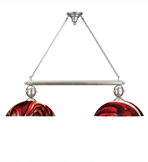 48.5"L Deco Ball 2 Lt Cabernet Swirl Island Pendant