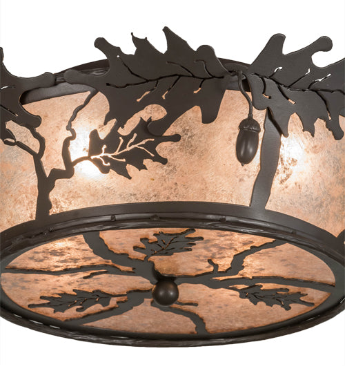 20"W Oak Leaf & Acorn Flushmount