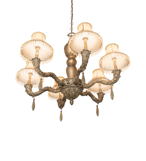 36" Wide Monticello 6 Light Chandelier